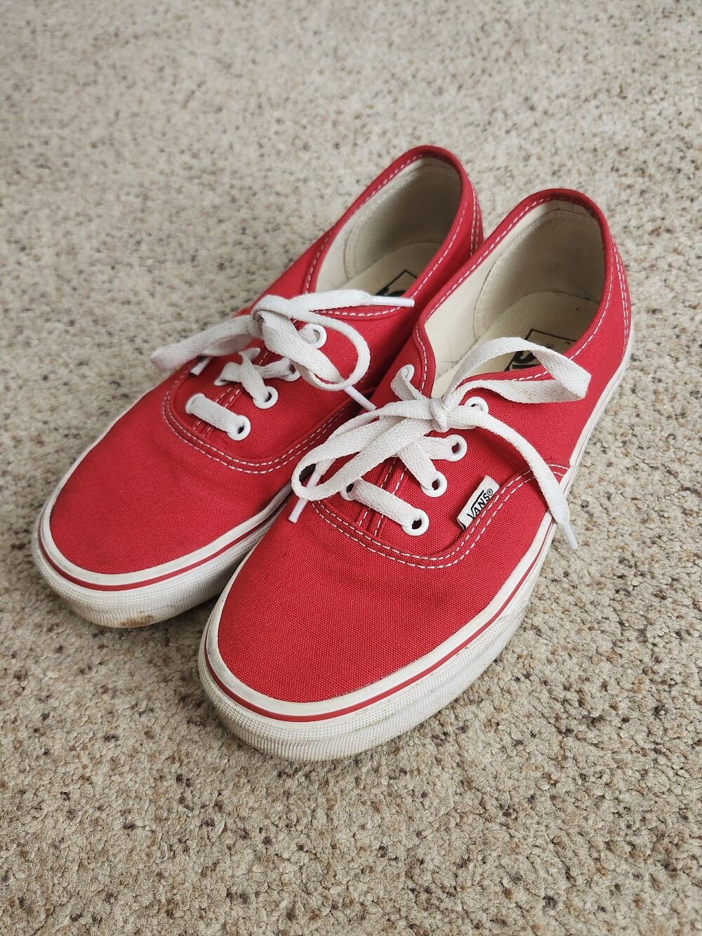 Red Vans Shoes Size 7